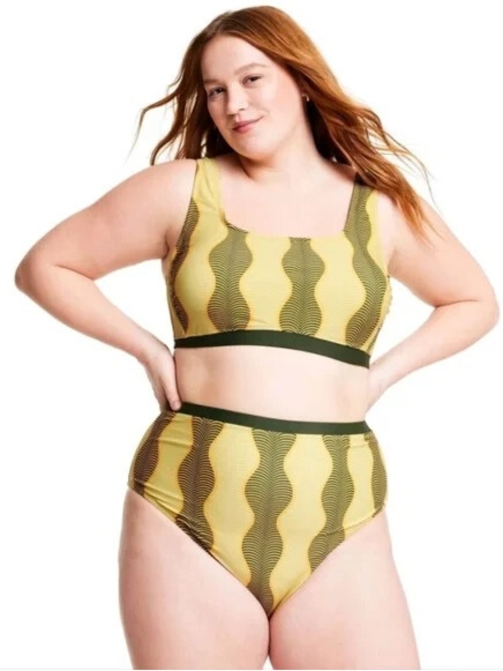 Fe Noel x Target Micro Waves Print Bikini Set | Size 2X